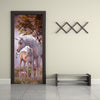 77x200cm 3D Beautiful Landscape Door Sticker For Living Room Bedroom DIY PVC Self Adhesive Wallpaper Waterproof Mural Decal